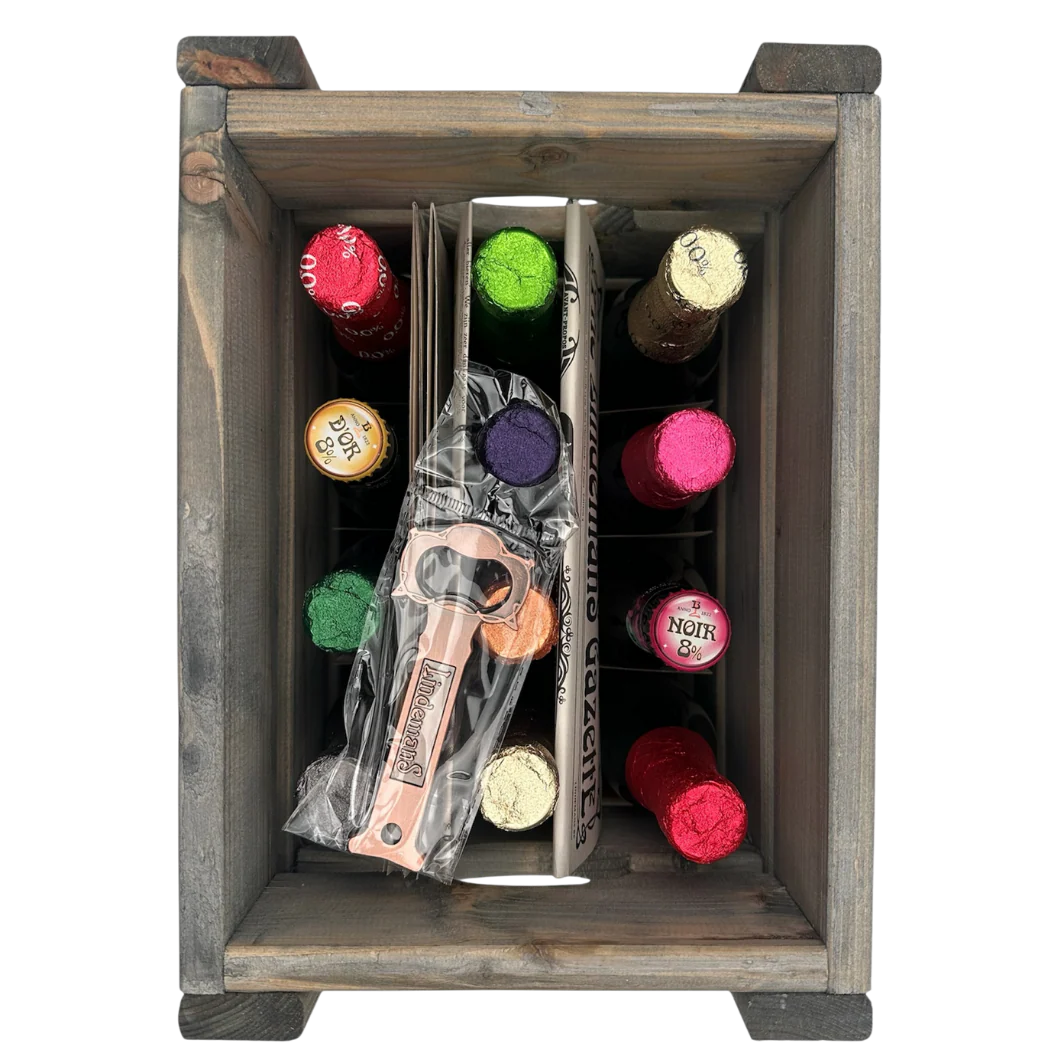 Lindemans Gift pack 12x25cl Wooden crate - Image 3